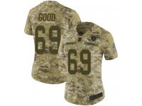 #69 Limited Denzelle Good Camo Football Women's Jersey Oakland Raiders 2018 Salute to Service