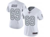 #69 Limited Denzelle Good White Football Women's Jersey Oakland Raiders Rush Vapor Untouchable