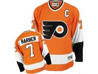 #7 Authentic Bill Barber Orange CCM NHL Men's Jersey Throwback Philadelphia Flyers