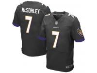 #7 Baltimore Ravens Trace McSorley Elite Men's Alternate Black Jersey Football