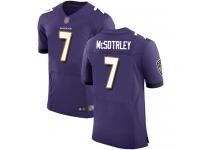 #7 Baltimore Ravens Trace McSorley Elite Men's Home Purple Jersey Football Vapor Untouchable
