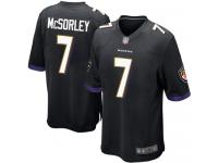 #7 Baltimore Ravens Trace McSorley Game Men's Alternate Black Jersey Football