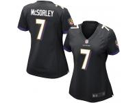 #7 Baltimore Ravens Trace McSorley Game Women's Alternate Black Jersey Football