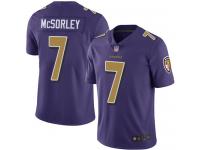 #7 Baltimore Ravens Trace McSorley Limited Men's Purple Jersey Football Rush Vapor Untouchable