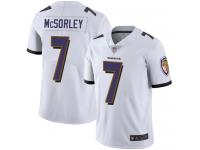 #7 Baltimore Ravens Trace McSorley Limited Men's Road White Jersey Football Vapor Untouchable