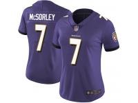 #7 Baltimore Ravens Trace McSorley Limited Women's Home Purple Jersey Football Vapor Untouchable