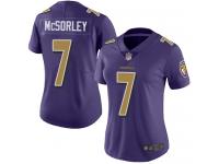 #7 Baltimore Ravens Trace McSorley Limited Women's Purple Jersey Football Rush Vapor Untouchable