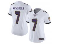 #7 Baltimore Ravens Trace McSorley Limited Women's Road White Jersey Football Vapor Untouchable