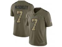 #7 Baltimore Ravens Trace McSorley Limited Youth Olive Camo Jersey Football 2017 Salute to Service