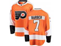 #7 Breakaway Bill Barber Orange NHL Home Men's Jersey Philadelphia Flyers