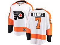 #7 Breakaway Bill Barber White NHL Away Men's Jersey Philadelphia Flyers