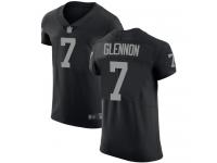 #7 Elite Mike Glennon Black Football Home Men's Jersey Oakland Raiders Vapor Untouchable