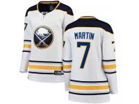 #7 Fanatics Branded Breakaway Rick Martin Women's White NHL Jersey - Away Buffalo Sabres