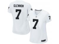 #7 Game Mike Glennon White Football Road Women's Jersey Oakland Raiders