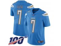 #7 Limited Doug Flutie Electric Blue Football Alternate Youth Jersey Los Angeles Chargers Vapor Untouchable 100th Season