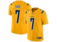 #7 Limited Doug Flutie Gold Football Youth Jersey Los Angeles Chargers Inverted Legend