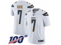 #7 Limited Doug Flutie White Football Road Youth Jersey Los Angeles Chargers Vapor Untouchable 100th Season