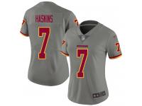 #7 Limited Dwayne Haskins Gray Football Women's Jersey Washington Redskins Inverted Legend