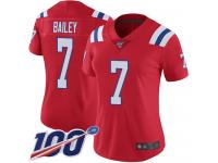 #7 Limited Jake Bailey Red Football Alternate Women's Jersey New England Patriots Vapor Untouchable 100th Season