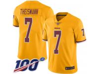 #7 Limited Joe Theismann Gold Football Youth Jersey Washington Redskins Rush Vapor Untouchable 100th Season