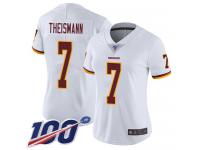 #7 Limited Joe Theismann White Football Road Women's Jersey Washington Redskins Vapor Untouchable 100th Season