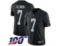 #7 Limited Mike Glennon Black Football Home Youth Jersey Oakland Raiders Vapor Untouchable 100th Season