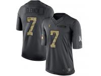 #7 Limited Mike Glennon Black Football Men's Jersey Oakland Raiders 2016 Salute to Service