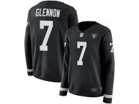 #7 Limited Mike Glennon Black Football Women's Jersey Oakland Raiders Therma Long Sleeve