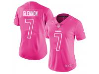 #7 Limited Mike Glennon Pink Football Women's Jersey Oakland Raiders Rush Fashion