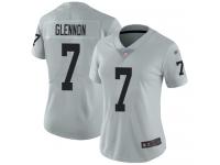 #7 Limited Mike Glennon Silver Football Women's Jersey Oakland Raiders Inverted Legend