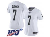 #7 Limited Mike Glennon White Football Road Women's Jersey Oakland Raiders Vapor Untouchable 100th Season