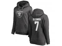 #7 Mike Glennon Ash Football One Color Women's Oakland Raiders Pullover Hoodie