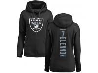 #7 Mike Glennon Black Football Backer Women's Oakland Raiders Pullover Hoodie