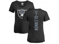 #7 Mike Glennon Black Football Backer Women's Oakland Raiders T-Shirt