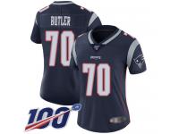 #70 Limited Adam Butler Navy Blue Football Home Women's Jersey New England Patriots Vapor Untouchable 100th Season