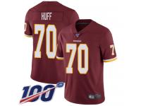 #70 Limited Sam Huff Burgundy Red Football Home Youth Jersey Washington Redskins Vapor Untouchable 100th Season