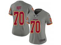 #70 Limited Sam Huff Gray Football Women's Jersey Washington Redskins Inverted Legend