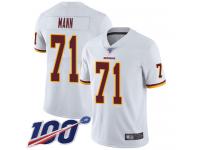 #71 Limited Charles Mann White Football Road Youth Jersey Washington Redskins Vapor Untouchable 100th Season