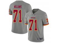 #71 Limited Trent Williams Gray Football Men's Jersey Washington Redskins Inverted Legend