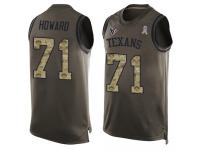 #71 Tytus Howard Green Football Men's Jersey Houston Texans Salute to Service Tank Top