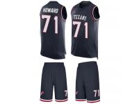 #71 Tytus Howard Navy Blue Football Men's Jersey Houston Texans Tank Top Suit