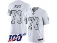 #73 Limited Maurice Hurst White Football Men's Jersey Oakland Raiders Rush Vapor Untouchable 100th Season