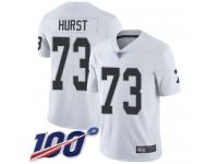 #73 Limited Maurice Hurst White Football Road Men's Jersey Oakland Raiders Vapor Untouchable 100th Season