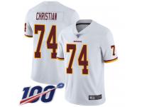 #74 Limited Geron Christian White Football Road Youth Jersey Washington Redskins Vapor Untouchable 100th Season