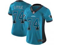 #74 Limited Greg Little Blue Football Women's Jersey Carolina Panthers Rush Drift Fashion