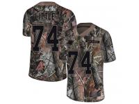#74 Limited Greg Little Camo Football Men's Jersey Carolina Panthers Rush Realtree