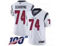#74 Limited Max Scharping White Football Road Youth Jersey Houston Texans Vapor Untouchable 100th Season