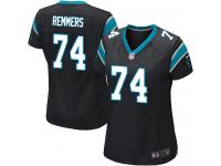#74 Mike Remmers Carolina Panthers Home Jersey _ Nike Women's Black NFL Game