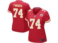 #74 Paul Fanaika Kansas City Chiefs Home Jersey _ Nike Women's Red NFL Game