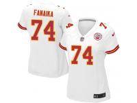 #74 Paul Fanaika Kansas City Chiefs Road Jersey _ Nike Women's White NFL Game